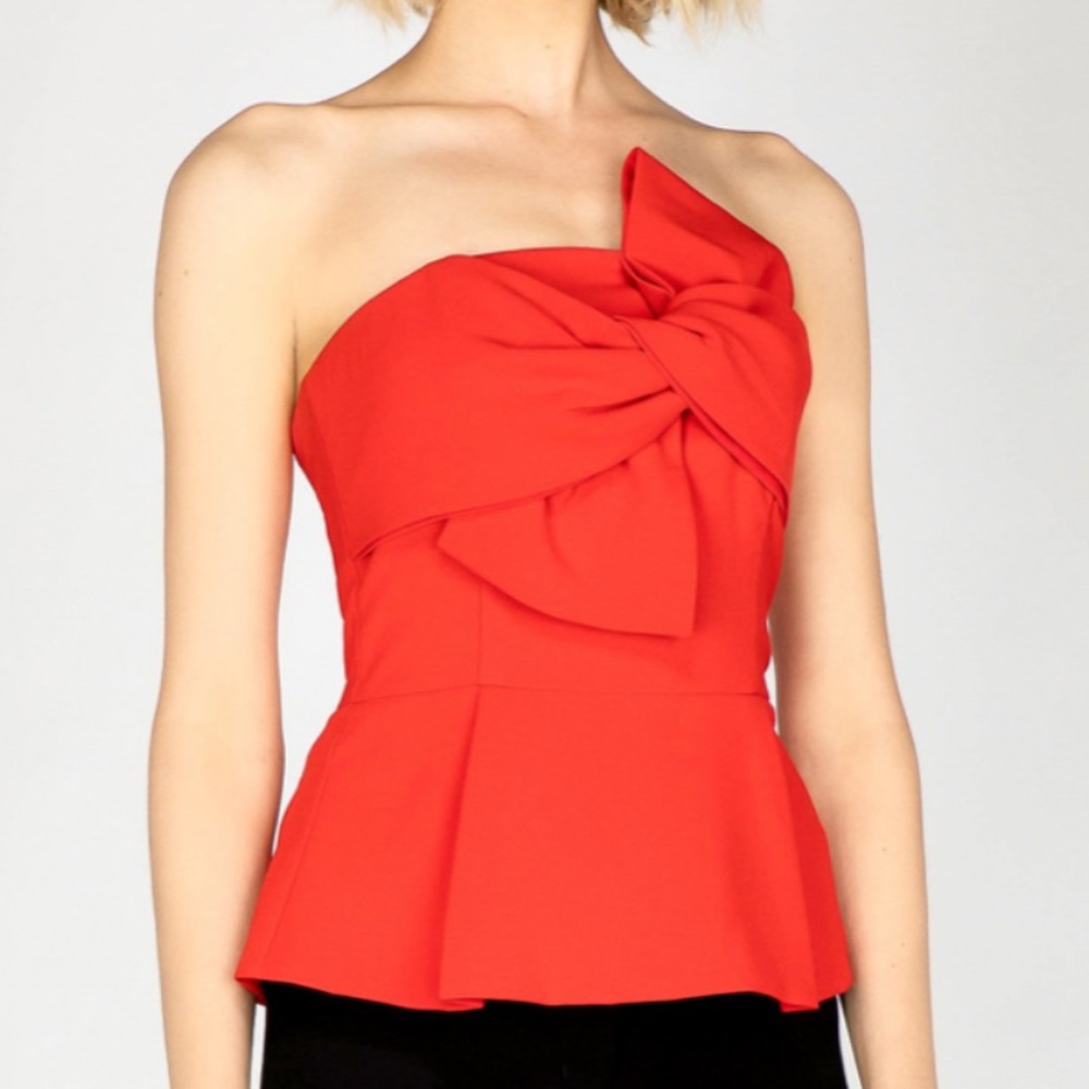 Anthropologie Adelyn Rae Rozina Strapless Bow Top
